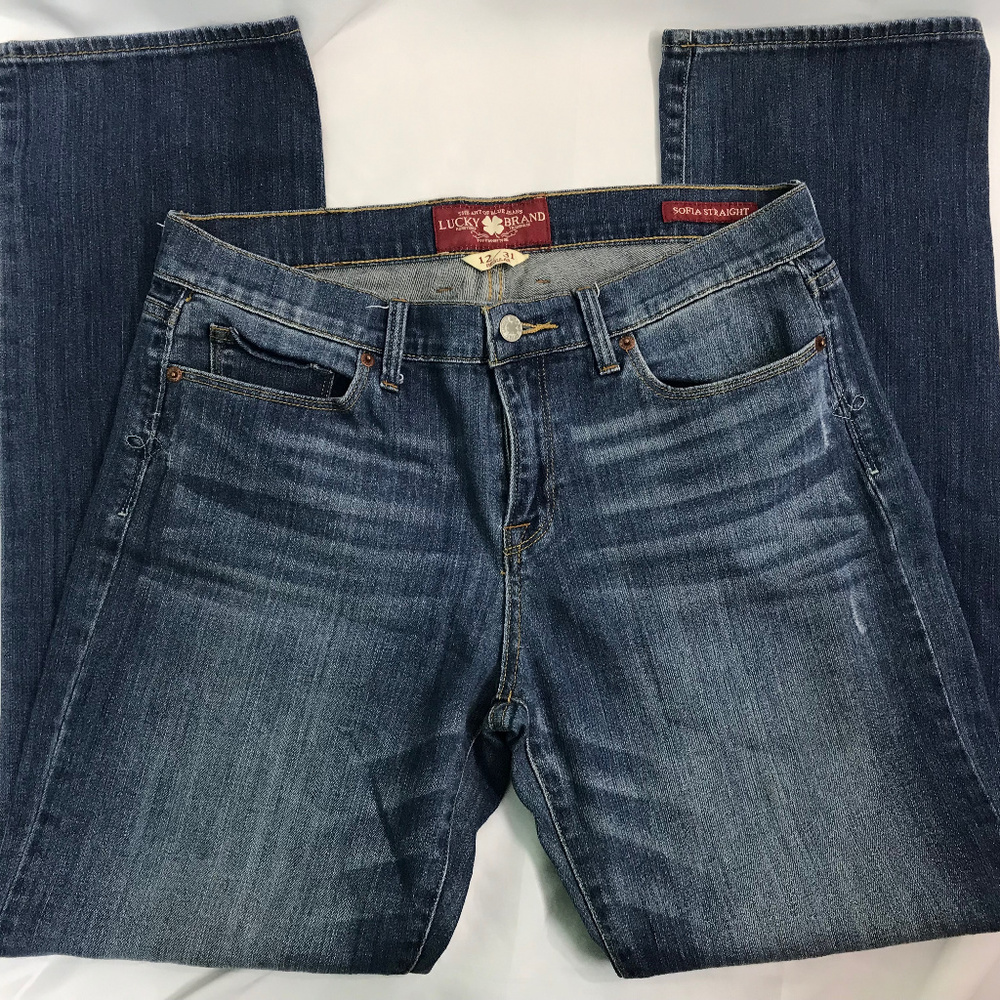 Lucky Brand Medium Wash Sofia Straight Leg Jeans